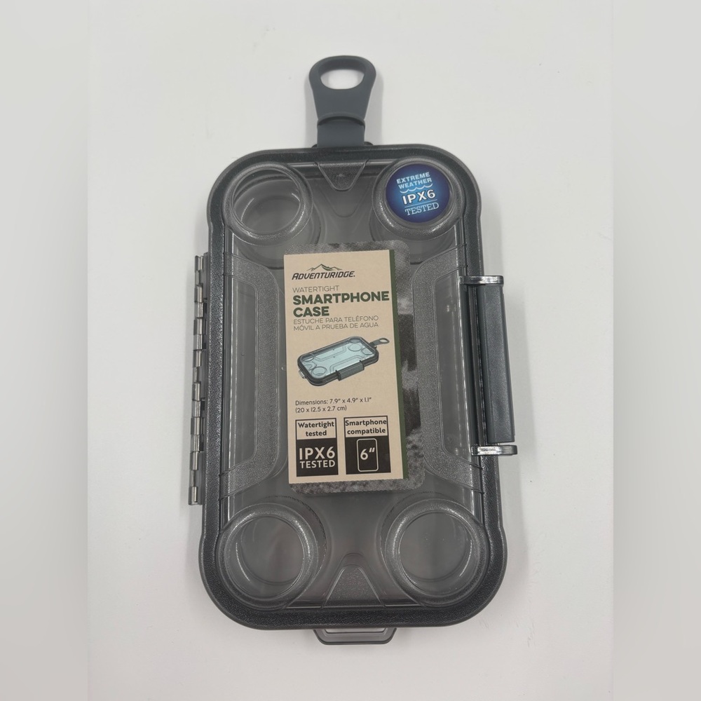 Adventuridge Watertight Smartphone Case IPX6 Waterproof Gray Black
